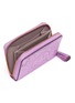 Detail View - Click To Enlarge - ANYA HINDMARCH - 'Smiley' crinkled metallic leather small zip wallet