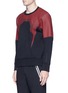 Front View - Click To Enlarge - BLACKBARRETT - Honeycomb pattern thunderbolt print sweatshirt