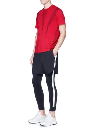 Figure View - Click To Enlarge - BLACKBARRETT - Reflective trim jersey leggings