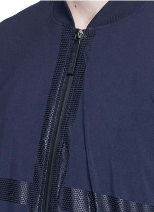 Detail View - Click To Enlarge - BLACKBARRETT - Honeycomb pattern trim bomber jacket