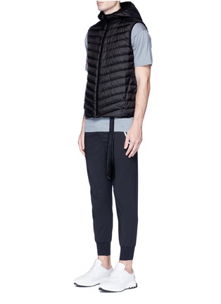 Front View - Click To Enlarge - BLACKBARRETT - Reflective trim quilted down puffer vest