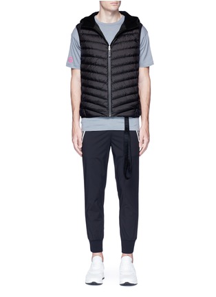 Main View - Click To Enlarge - BLACKBARRETT - Reflective trim quilted down puffer vest
