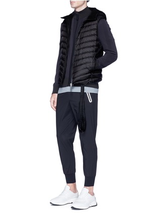 Figure View - Click To Enlarge - BLACKBARRETT - Reflective trim quilted down puffer vest