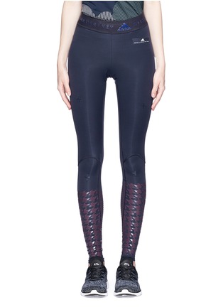 Main View - Click To Enlarge - ADIDAS BY STELLA MCCARTNEY - Abstract houndstooth print Techfit Recovery performance tights