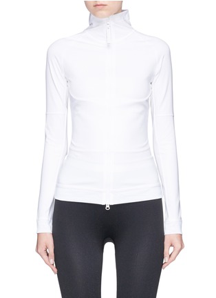 Main View - Click To Enlarge - ADIDAS BY STELLA MCCARTNEY - 'The Midlayer' ribbed panel zip track top