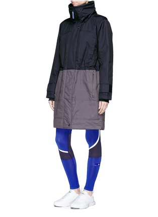 Detail View - Click To Enlarge - ADIDAS BY STELLA MCCARTNEY - 'Essential' detachable hood colourblock padded jacket