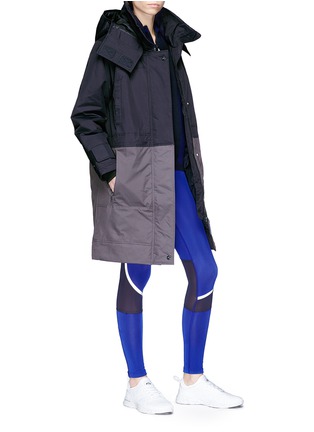 Figure View - Click To Enlarge - ADIDAS BY STELLA MCCARTNEY - 'Essential' detachable hood colourblock padded jacket