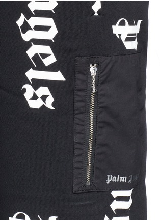 Detail View - Click To Enlarge - PALM ANGELS - Logo print sweat shorts