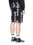 Back View - Click To Enlarge - PALM ANGELS - Logo print sweat shorts