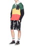 Figure View - Click To Enlarge - PALM ANGELS - Logo print sweat shorts