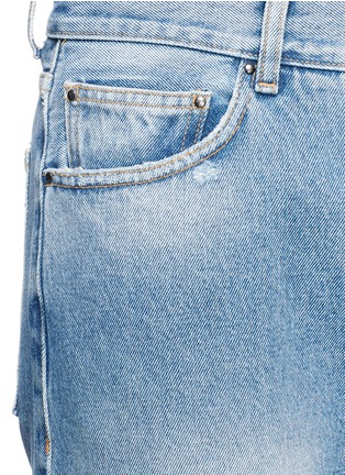 Detail View - Click To Enlarge - PALM ANGELS - Ripped heavy wash jeans