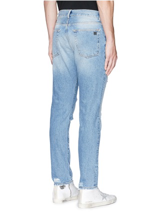 Back View - Click To Enlarge - PALM ANGELS - Ripped heavy wash jeans