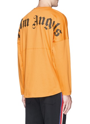 Back View - Click To Enlarge - PALM ANGELS - Logo print long sleeve T-shirt