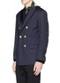 Front View - Click To Enlarge - PALM ANGELS - Virgin wool twill double breasted soft blazer