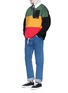 Figure View - Click To Enlarge - PALM ANGELS - Stripe drawstring hem polo sweatshirt