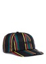 Main View - Click To Enlarge - PALM ANGELS - 'Rastafari' regimental stripe baseball cap