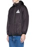 Front View - Click To Enlarge - PALM ANGELS - Reflective palm tree print windbreaker jacket