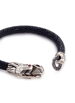 Detail View - Click To Enlarge - JOHN HARDY - Sapphire ruby silver Naga stingray cord bracelet