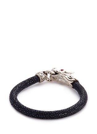Figure View - Click To Enlarge - JOHN HARDY - Sapphire ruby silver Naga stingray cord bracelet