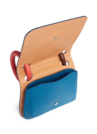  - ROKSANDA - 'Neneh' wooden ring handle calfskin leather bag