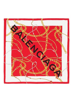 Main View - Click To Enlarge - BALENCIAGA - 'Chain Jewels' print silk twill scarf