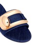 Detail View - Click To Enlarge - STELLA LUNA - Turnlock buckle denim slide sandals