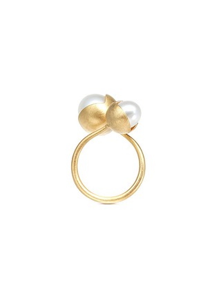 Main View - Click To Enlarge - BELINDA CHANG - 'Fruity' freshwater pearl 18k gold plated bypass ring