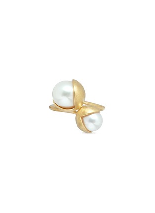 Figure View - Click To Enlarge - BELINDA CHANG - 'Fruity' freshwater pearl 18k gold plated bypass ring