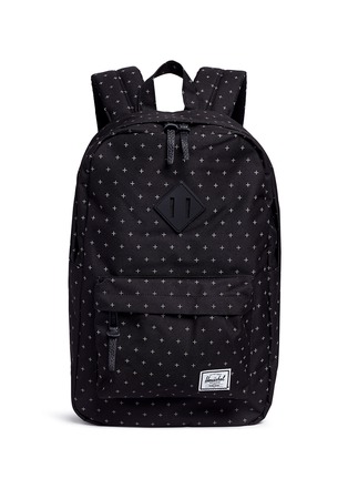 Main View - Click To Enlarge - HERSCHEL SUPPLY CO. - 'Heritage' gridlock print canvas mid-volume 14.5L backpack