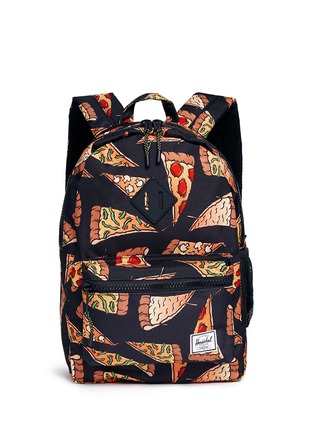 Main View - Click To Enlarge - HERSCHEL SUPPLY CO. - 'Heritage' pizza print canvas 16L kids backpack
