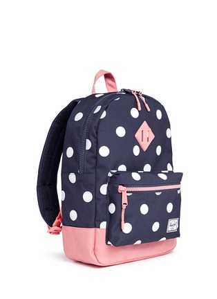 Figure View - Click To Enlarge - HERSCHEL SUPPLY CO. - 'Heritage' polka dot print canvas 16L kids backpack