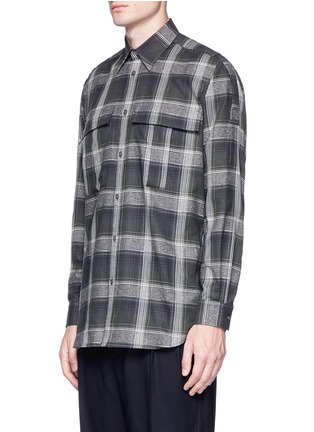 Front View - Click To Enlarge - STELLA MCCARTNEY - Tartan plaid flannel shirt