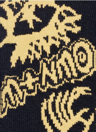 Detail View - Click To Enlarge - STELLA MCCARTNEY - 'M+NMO' jacquard chunky wool sweater