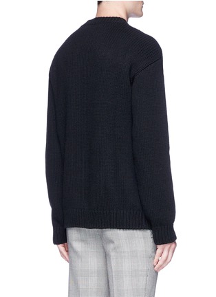 Back View - Click To Enlarge - STELLA MCCARTNEY - 'M+NMO' jacquard chunky wool sweater
