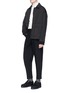 Figure View - Click To Enlarge - STELLA MCCARTNEY - Buckle belt cropped twill pants