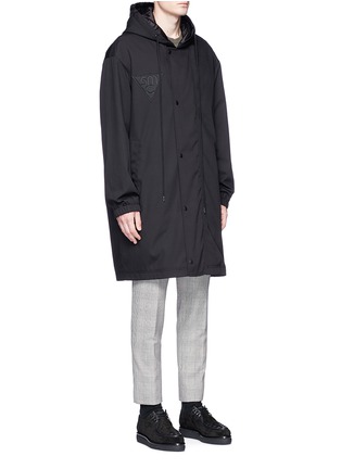 Front View - Click To Enlarge - STELLA MCCARTNEY - Logo appliqué padded canvas parka