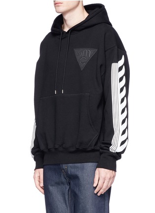 Front View - Click To Enlarge - STELLA MCCARTNEY - Logo appliqué organic cotton hoodie