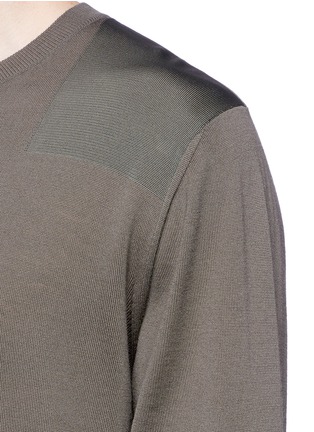 Detail View - Click To Enlarge - STELLA MCCARTNEY - Textured panel virgin wool sweater