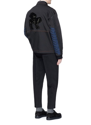 Figure View - Click To Enlarge - STELLA MCCARTNEY - Winged lion patch canvas coach jacket