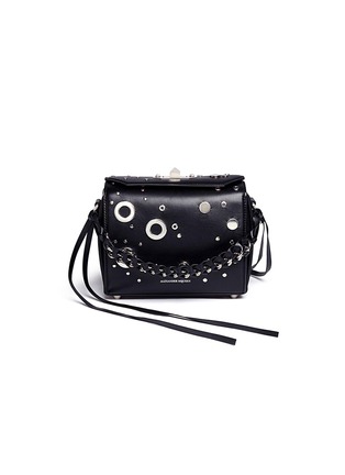Main View - Click To Enlarge - ALEXANDER MCQUEEN - 'Box Bag 19' in eyelet studded calfskin leather