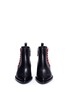 Front View - Click To Enlarge - ALEXANDER MCQUEEN - Braided chain leather ankle boots