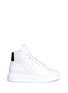 Main View - Click To Enlarge - ALEXANDER MCQUEEN - 'Oversized Sneaker' in leather with high top