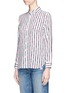 Front View - Click To Enlarge - EQUIPMENT - 'Leema' belt stripe print silk crepe shirt