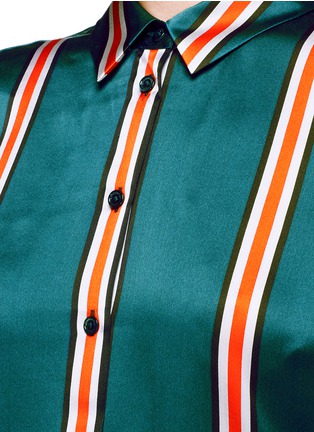 Detail View - Click To Enlarge - EQUIPMENT - 'Essential' stripe silk satin pyjama shirt