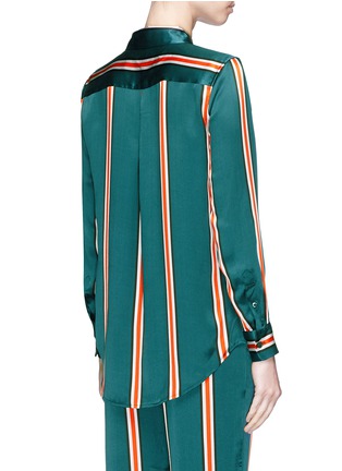 Back View - Click To Enlarge - EQUIPMENT - 'Essential' stripe silk satin pyjama shirt