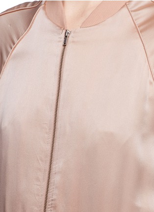 Detail View - Click To Enlarge - EQUIPMENT - 'Kendrix' silk satin bomber jacket
