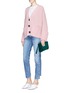 Figure View - Click To Enlarge - ANYA HINDMARCH - 'Eye' shearling zip top pouch