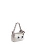 Detail View - Click To Enlarge - ANYA HINDMARCH - 'Eyes' glitter patch satin chain clutch