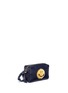 Detail View - Click To Enlarge - ANYA HINDMARCH - 'Smiley' shearling patch leather mini crossbody bag