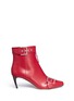 Main View - Click To Enlarge - ALEXANDER MCQUEEN - Horn heel leather ankle boots